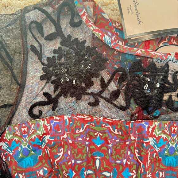 Almatrichi lace sequin dress floral back zip 38 (US 6) ‎ mantingm07 - Picture 3 of 9